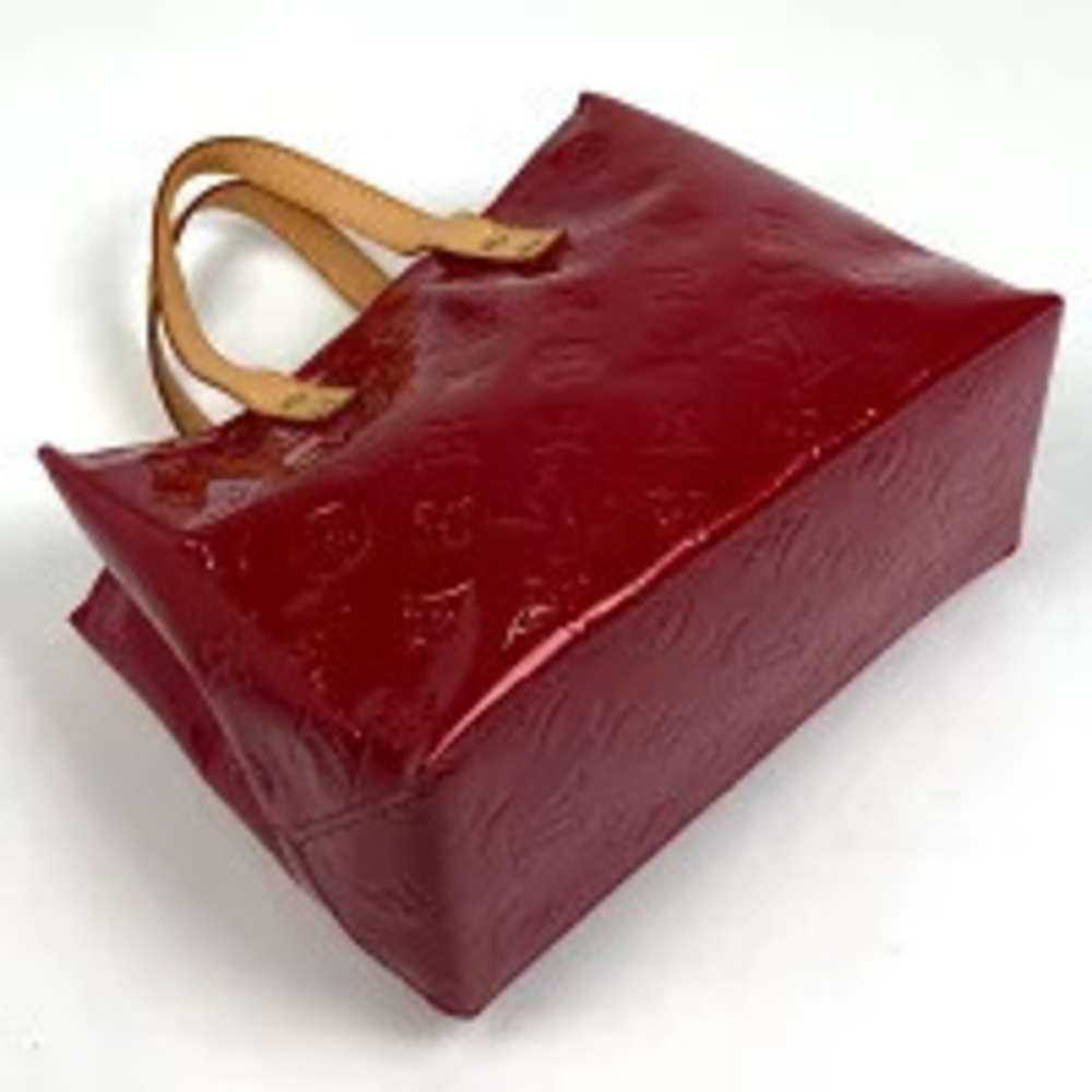Louis Vuitton Vernis Enamel Lead Handbag Monogram Tote Patent Leather Bag Brown